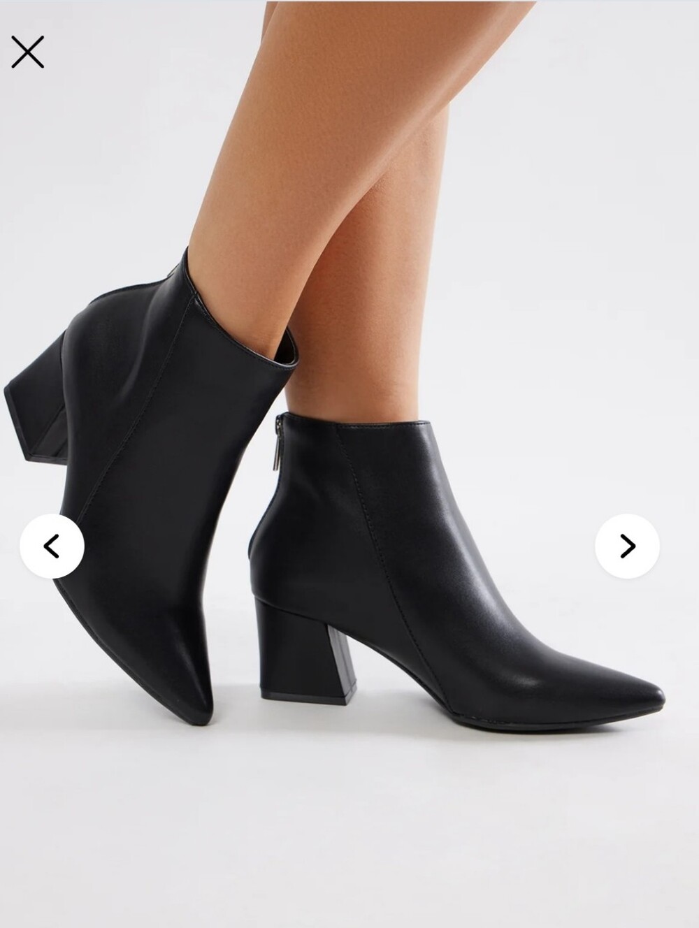 Women's Black Pointed Toe Ankle Boots